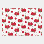 Ananas Pomegranate Pear Wrapping Paper Set 3 Geschenkpapier Set (Vorderseite 2)
