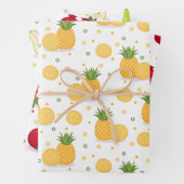 Ananas Pomegranate Pear Wrapping Paper Set 3 Geschenkpapier Set (Beispiel)
