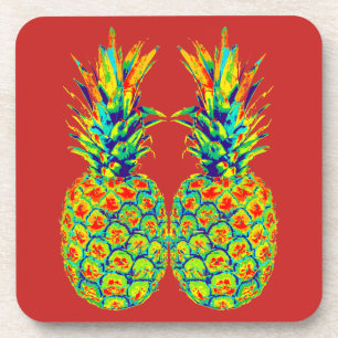 Ananas Pop Art Getränkeuntersetzer