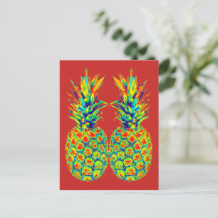Ananas Pop Art Postkarte