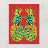 Ananas Pop Art Postkarte (Vorderseite)