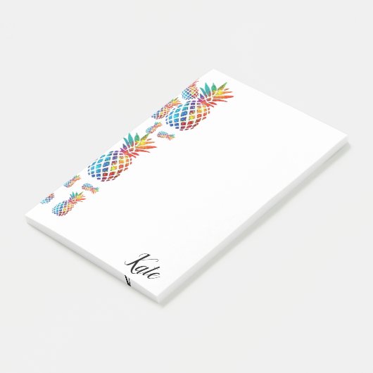 Ananas Post-it Klebezettel (angewinkelt)