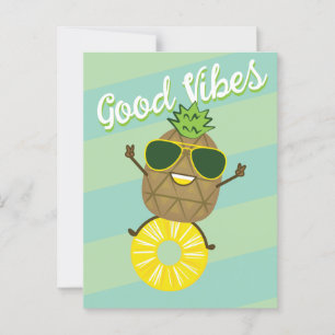 Ananas Postcard Tropical Travel Stationery Postkarte