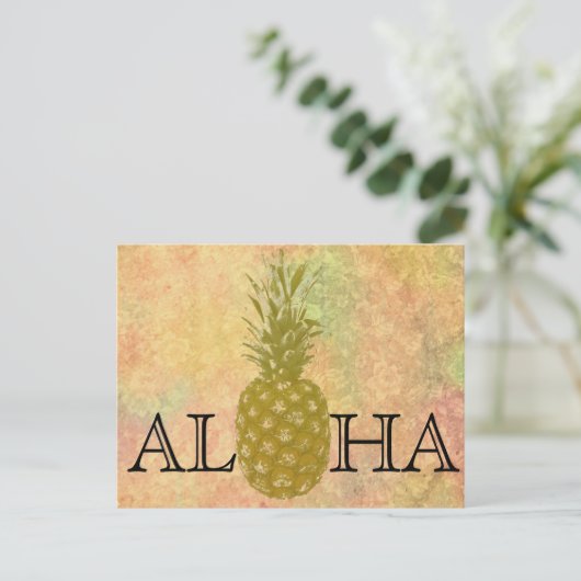 Ananas Postkarte (Stehend Vorderseite)