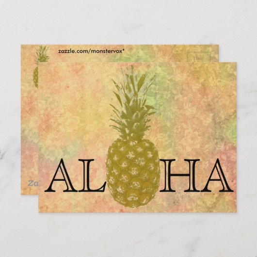 Ananas Postkarte (Vorne/Hinten)