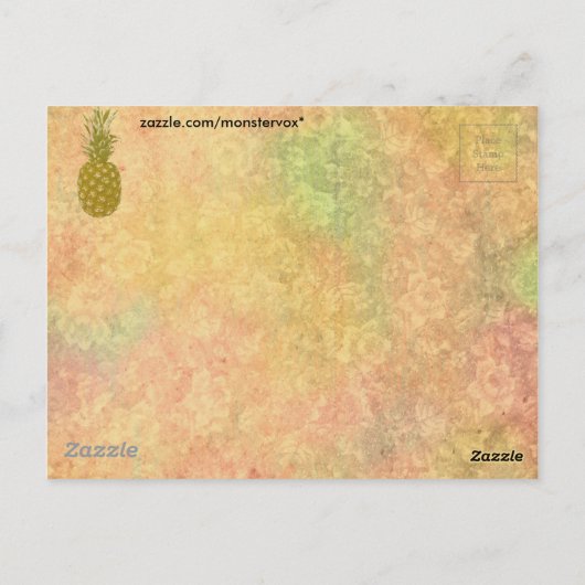 Ananas Postkarte (Rückseite)