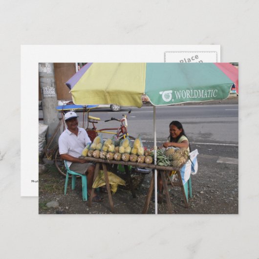 Ananas Postkarte (Vorne/Hinten)