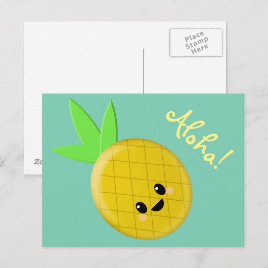 Ananas Postkarte (Vorne/Hinten)