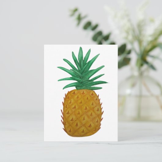 Ananas Postkarte (Stehend Vorderseite)