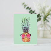 Ananas Postkarte (Stehend Vorderseite)