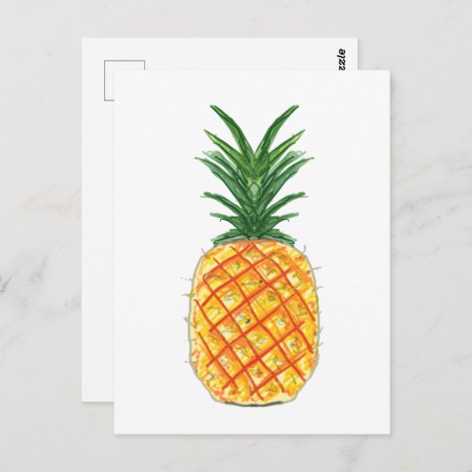 Ananas Postkarte (Vorne/Hinten)