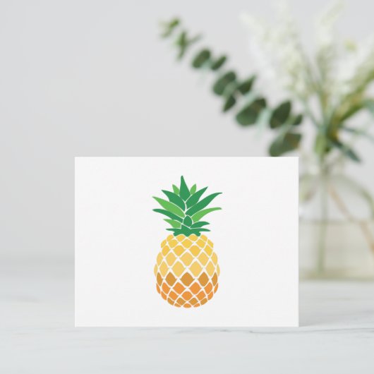 Ananas Postkarte (Stehend Vorderseite)