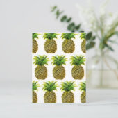 Ananas Postkarte (Stehend Vorderseite)