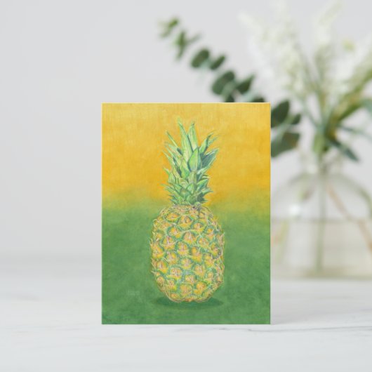 Ananas Postkarte (Stehend Vorderseite)