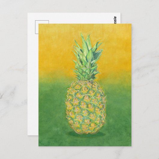 Ananas Postkarte (Vorne/Hinten)