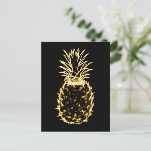 Ananas Postkarte (Stehend Vorderseite)