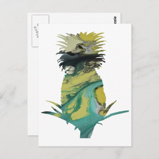 Ananas Postkarte (Vorne/Hinten)