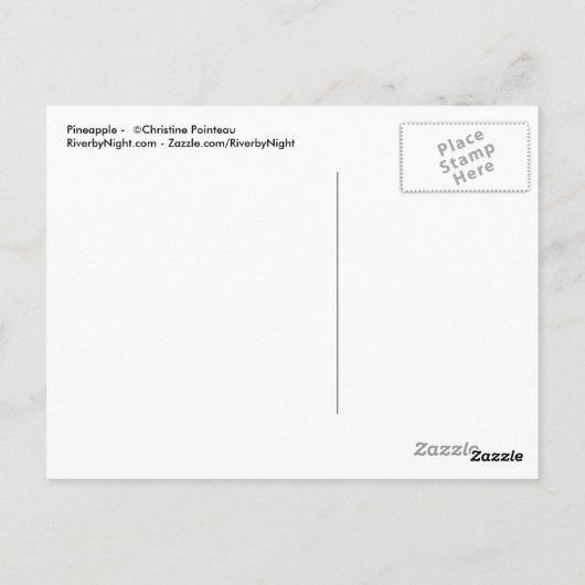 Ananas Postkarte (Rückseite)