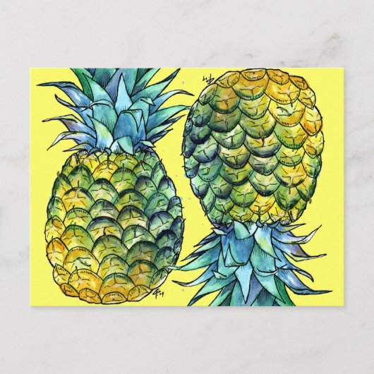 Ananas Postkarte (Vorderseite)