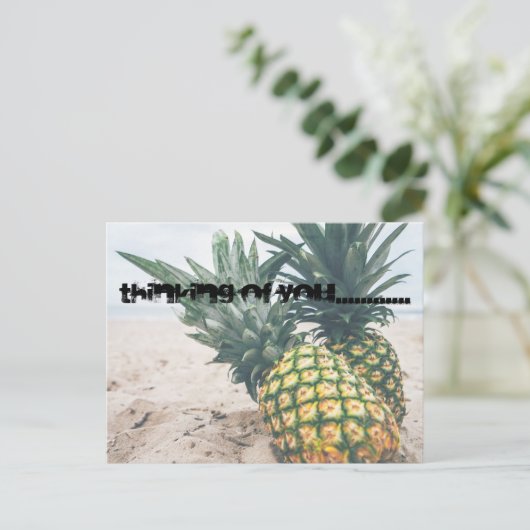 Ananas Postkarte (Stehend Vorderseite)