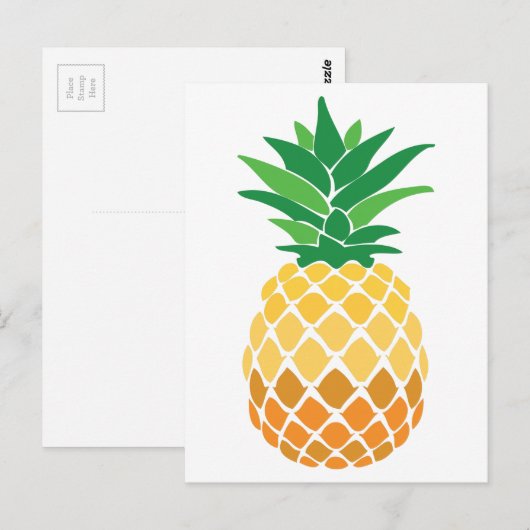 Ananas Postkarte (Vorne/Hinten)