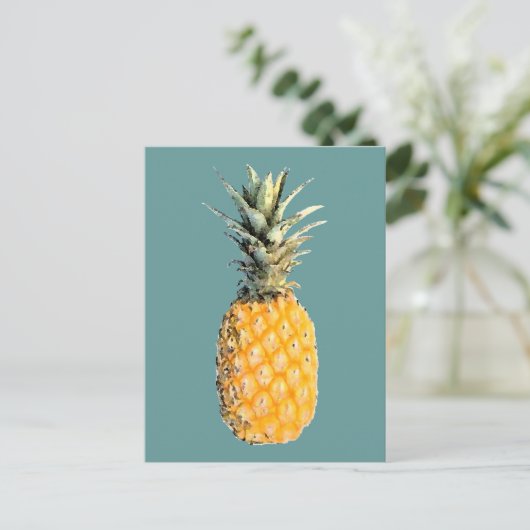 Ananas Postkarte (Stehend Vorderseite)