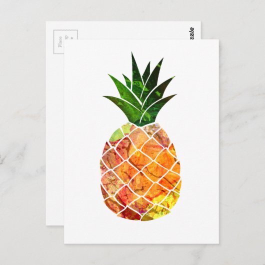 Ananas Postkarte (Vorne/Hinten)