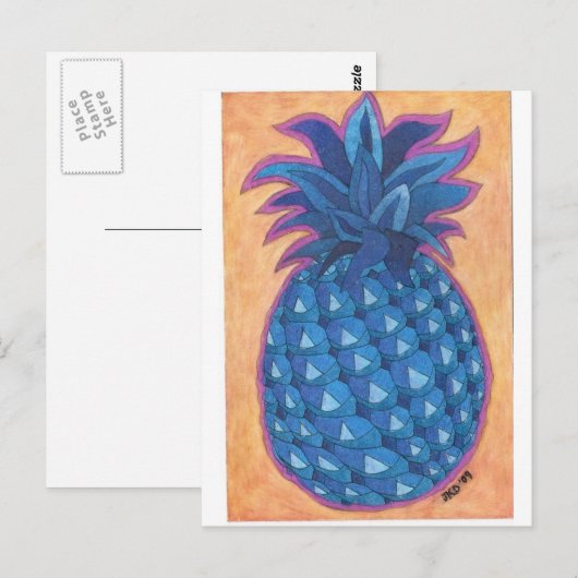Ananas Postkarte (Vorne/Hinten)