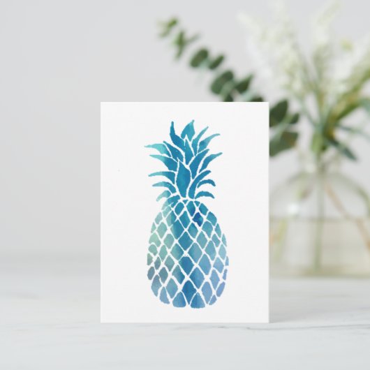 Ananas Postkarte (Stehend Vorderseite)