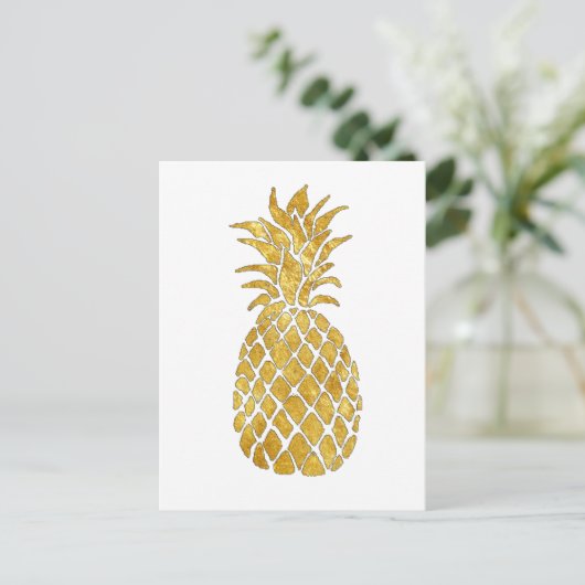 Ananas Postkarte (Stehend Vorderseite)