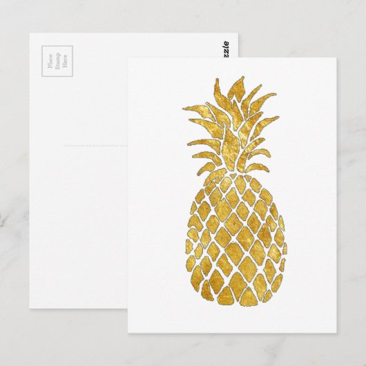 Ananas Postkarte (Vorne/Hinten)