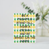 Ananas Postkarte (Stehend Vorderseite)