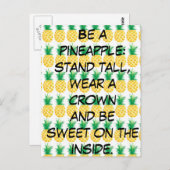 Ananas Postkarte (Vorne/Hinten)