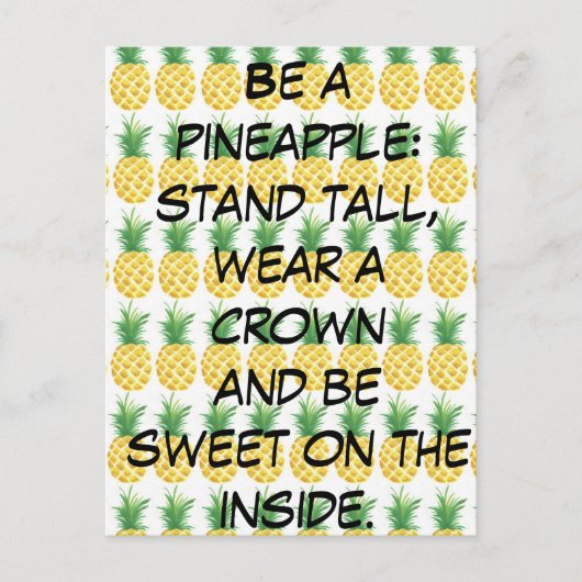 Ananas Postkarte (Vorderseite)