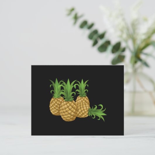 Ananas Postkarte (Stehend Vorderseite)