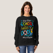 Ananas Pre-K Lehrer Bye Bye School Hallo Pool Sweatshirt (Vorne ganz)