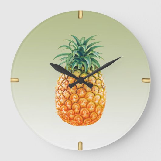 Ananas Princess Große Wanduhr (Vorderseite)