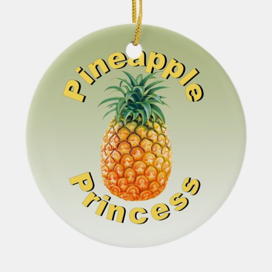 Ananas Princess Keramik Ornament (Vorne)