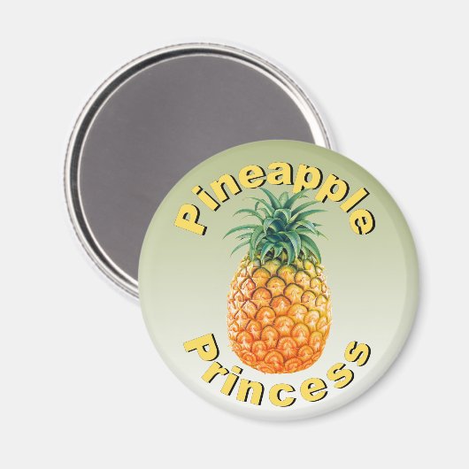 Ananas Princess Magnet (Vorderseite/Rückseite)
