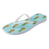 Ananas Print Flip Flops Badesandalen (Schrägansicht)