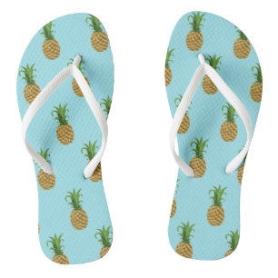 Ananas Print Flip Flops Badesandalen
