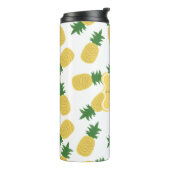 Ananas Print Monogram | Thermal Tumbler Thermosbecher (Nach links gedreht)