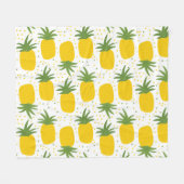 Ananas-Punkte: Sommerfruchtdesign Fleecedecke (Vorderseite (Horizontal))