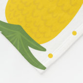 Ananas-Punkte: Sommerfruchtdesign Fleecedecke (Ecke)