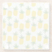 Ananas-Punkte: Sommerfruchtdesign Glasuntersetzer (Rückseite)