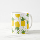Ananas-Punkte: Sommerfruchtdesign Kaffeetasse (VorderseiteRechts)