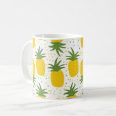 Ananas-Punkte: Sommerfruchtdesign Kaffeetasse (Vorderseite Links)