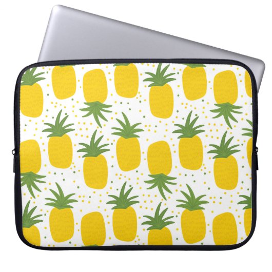 Ananas-Punkte: Sommerfruchtdesign Laptopschutzhülle (Vorderseite)