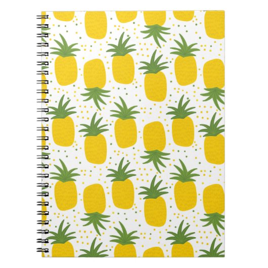 Ananas-Punkte: Sommerfruchtdesign Notizblock (Vorderseite)