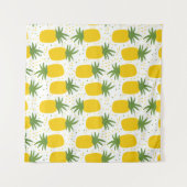 Ananas-Punkte: Sommerfruchtdesign Wandteppich (Vorderseite (Horizontal))